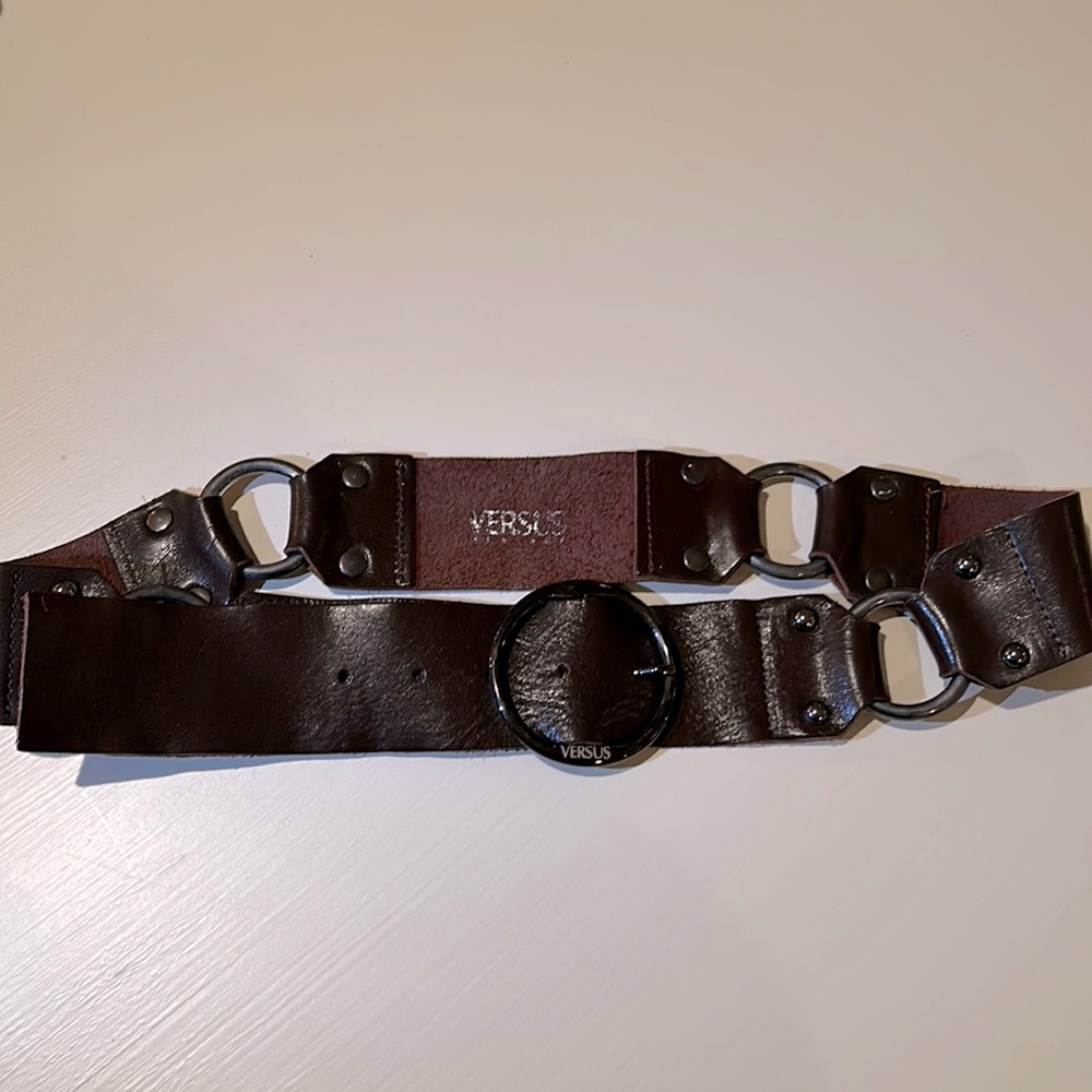 Versace Versus Brown Leather Belt